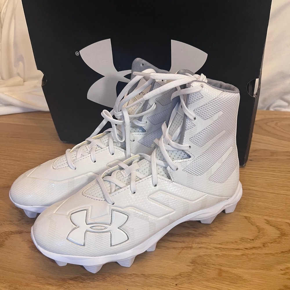 Under Armour Highlight RM Jr Football Cleats Kids Size‎ 5Y White New Athletic